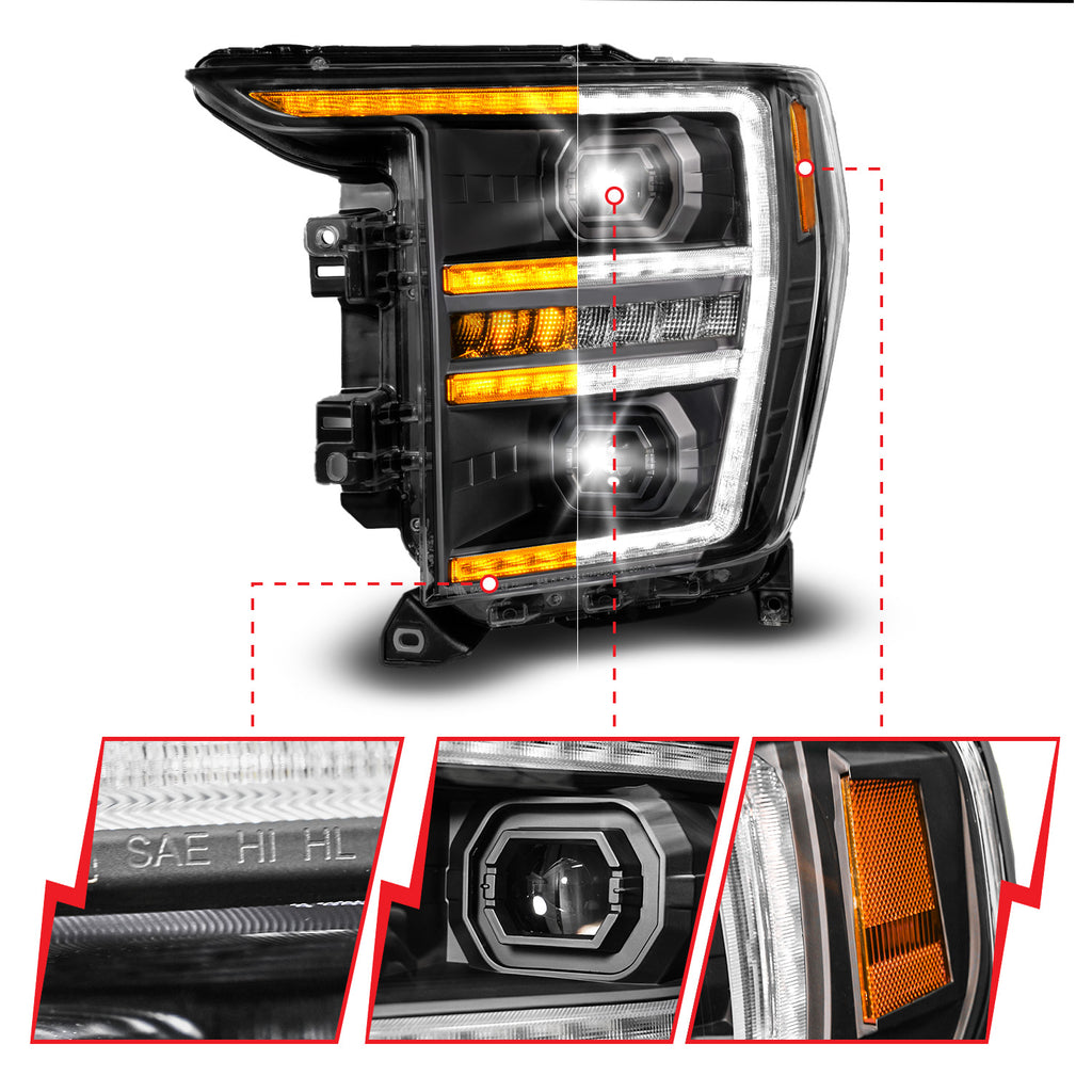 ANZO USA 111594-L LED Projector Headlights for Select Ford F-150