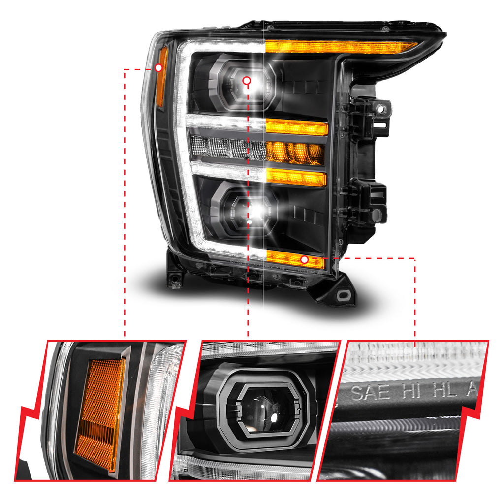ANZO USA 111594-R LED Projector Headlights for Select Ford F-150