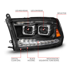 Load image into Gallery viewer, ANZO USA 111595 LED Projector Headlight for Select Dodge Ram 1500, Dodge Ram 2500, Dodge Ram 3500, Ram 1500, Ram Classic, Ram 2500, Ram