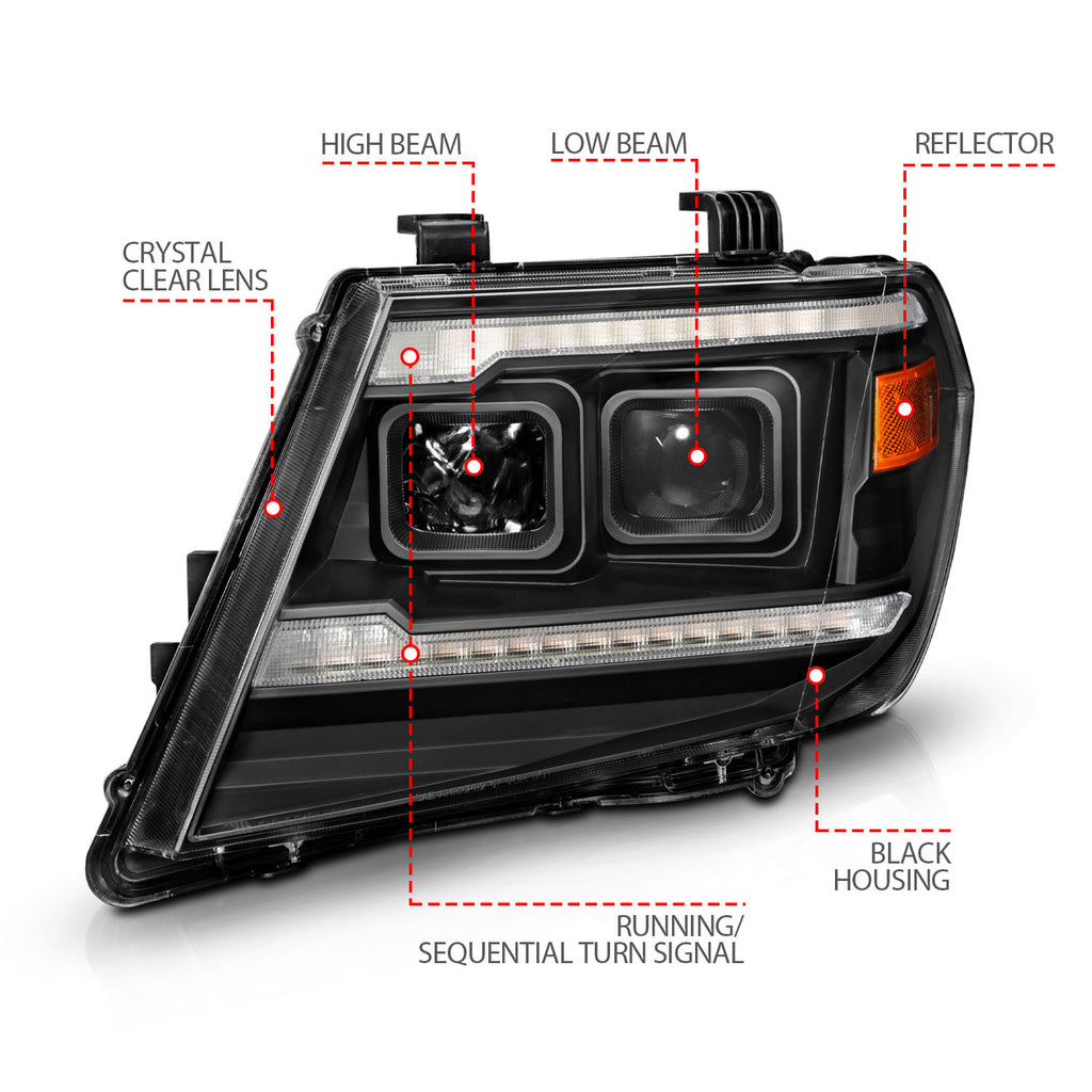 ANZO USA 111597 Projector Headlight for Select Nissan Frontier