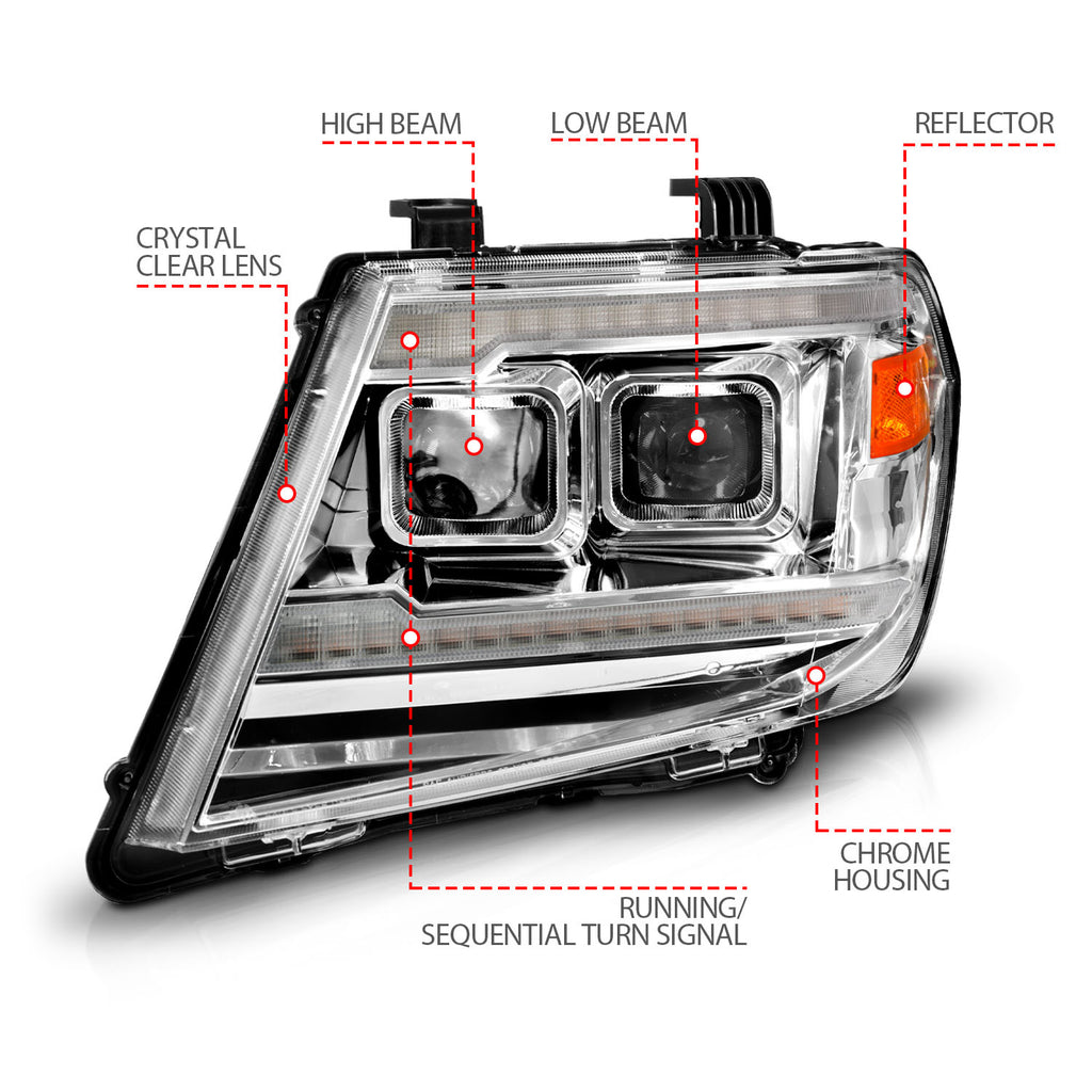 ANZO USA 111598 Projector Headlight for Select Nissan Frontier