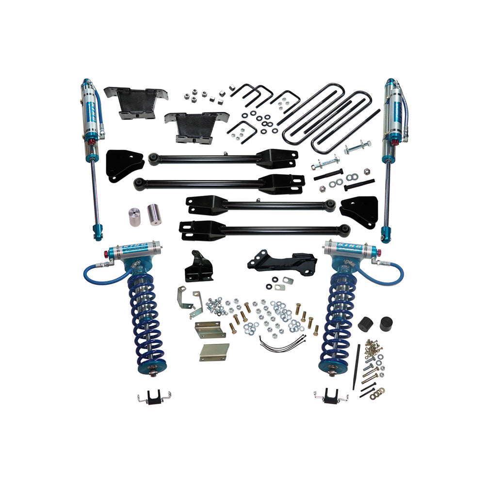 1116-Ford-F250F350-Super-Duty-4Wd-Diesel-4In-Lift-Kit-WA-4-Link-ConversionKing-CoiloversShocks