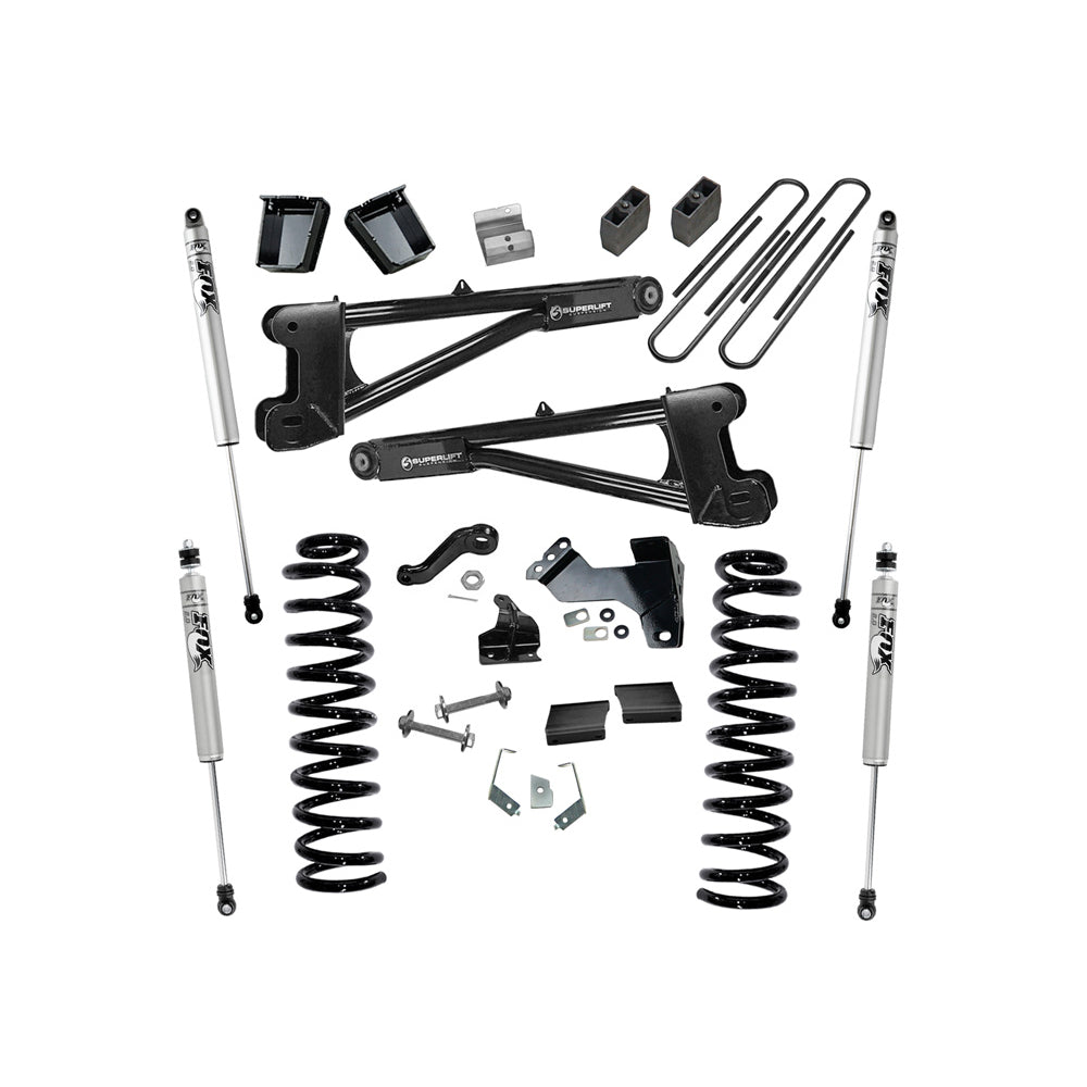 1116-Ford-F250F350-Super-Duty-4Wd-Diesel-6In-Lift-Kit-WRep-Radius-Arms-WFox-2.0-Series-Shocks