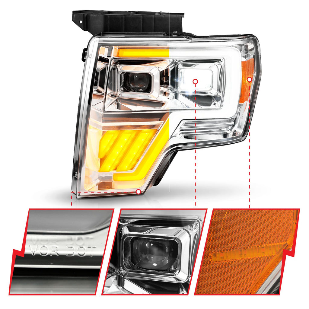 ANZO USA 111607 LED Projector Headlight for Select Ford F-150