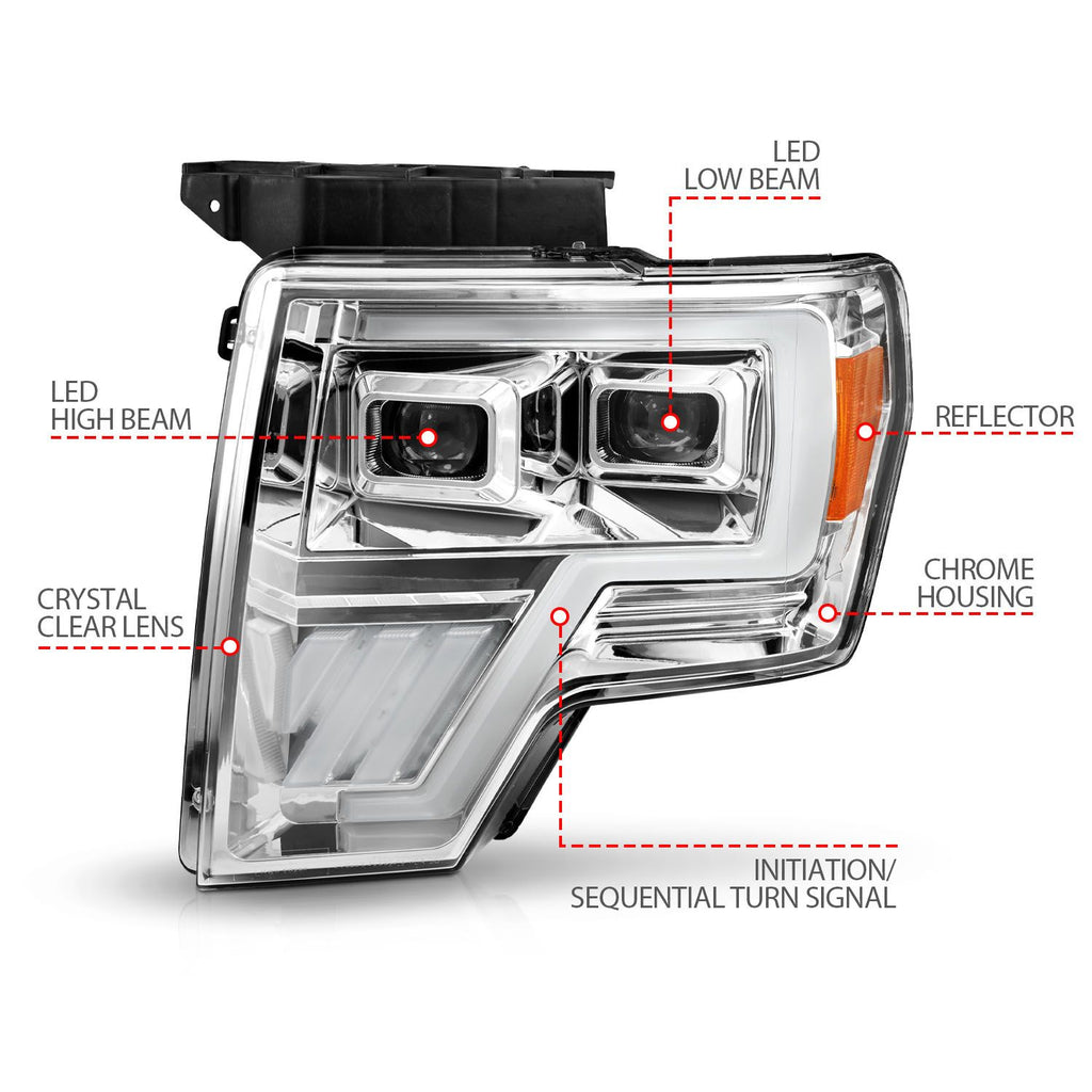 ANZO USA 111607 LED Projector Headlight for Select Ford F-150