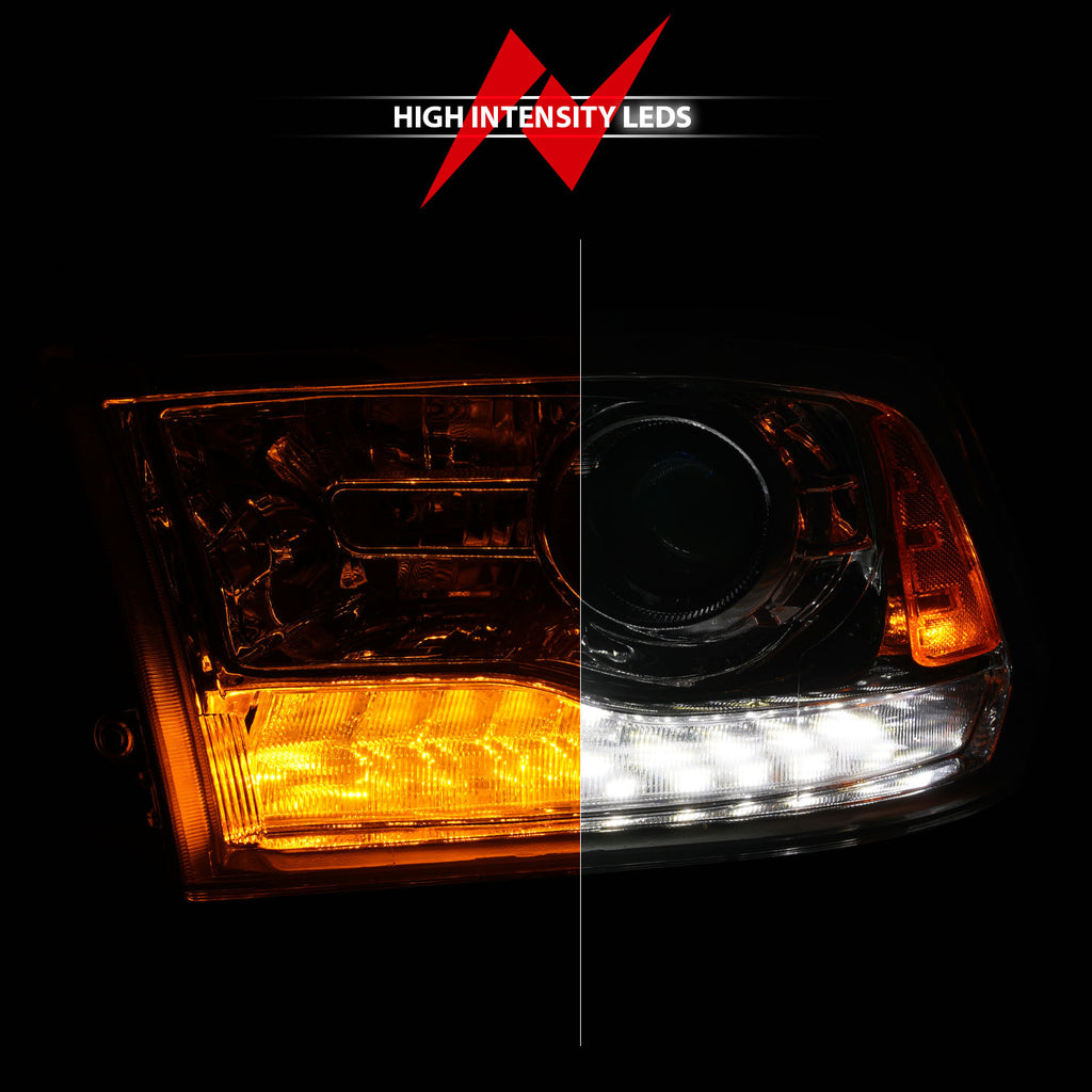 ANZO USA 111610 Projector Headlight for Select Dodge Ram 1500, Dodge Ram 2500, Dodge Ram 3500, Ram 1500, Ram Classic, Ram 2500, Ram