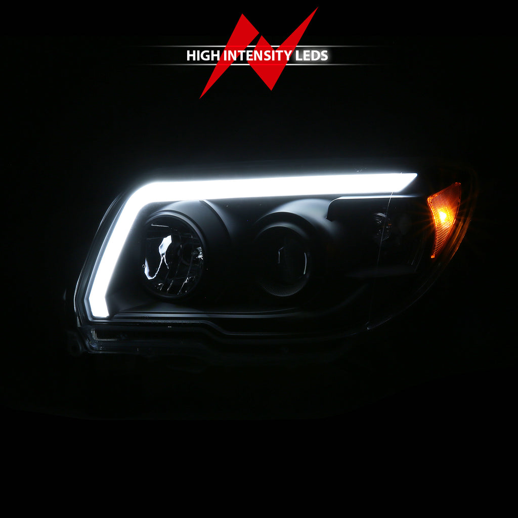 ANZO USA 111616 LED Bar Projector Black Headlight for Select Toyota 4Runner