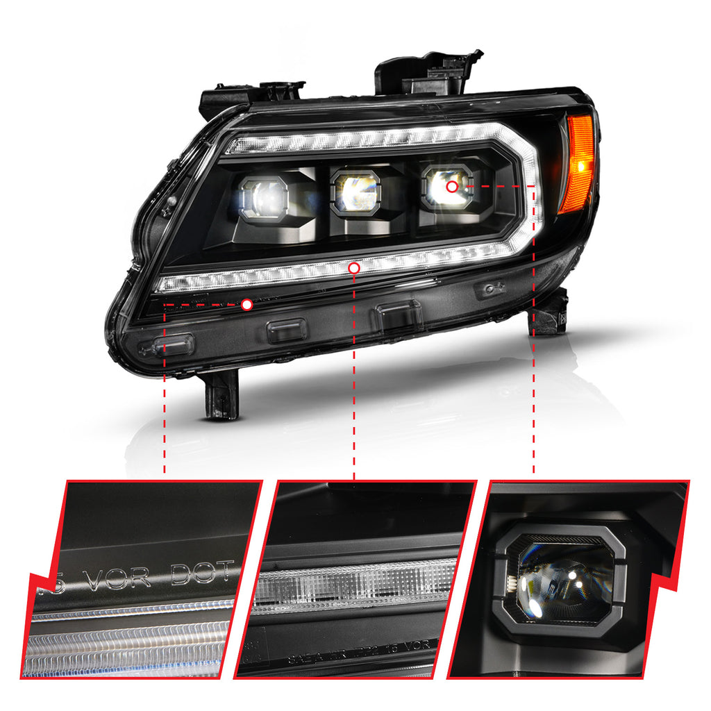 ANZO USA 111634 LED Projector Headlight for Select Chevrolet Colorado