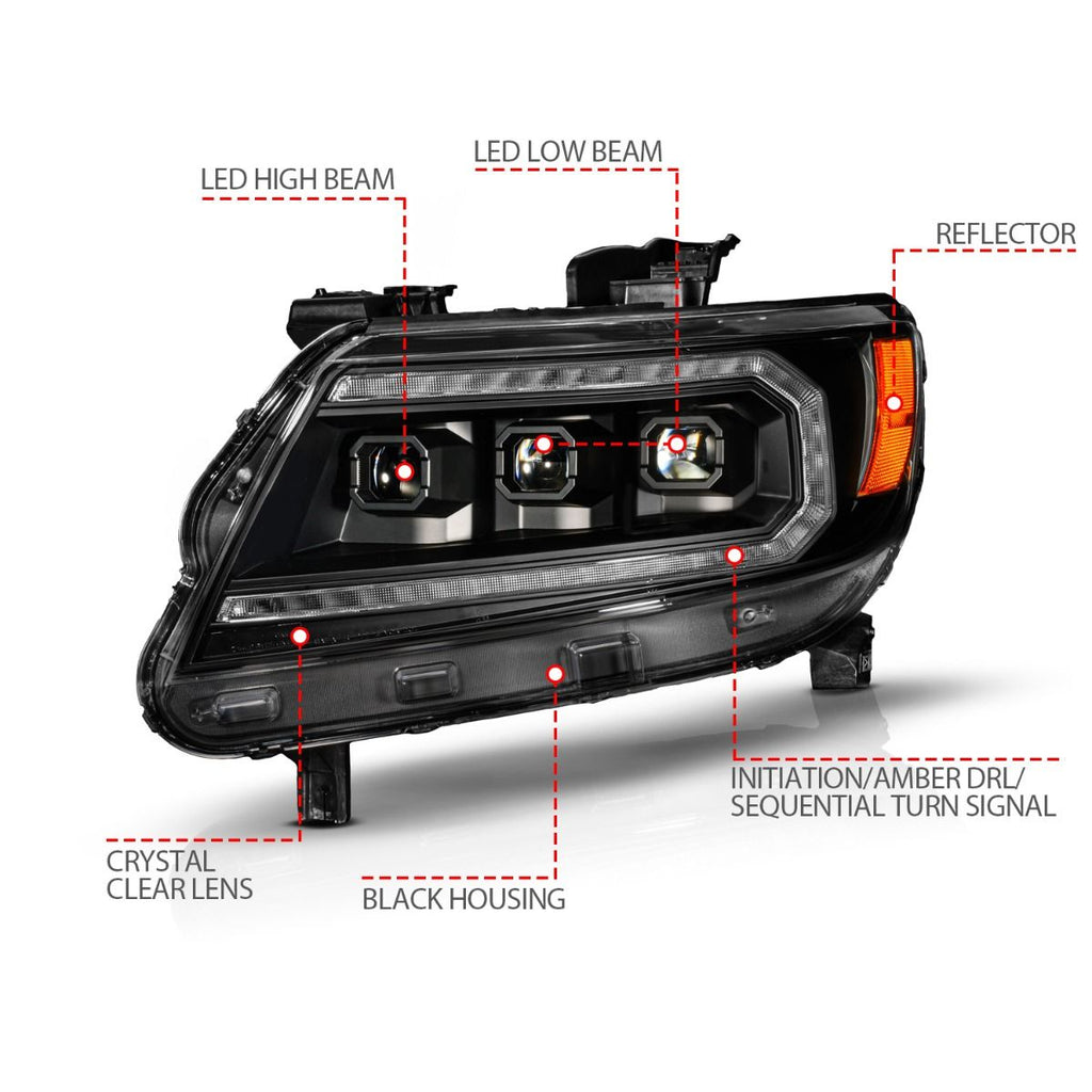 ANZO USA 111641 LED Projector Headlight for Select Chevrolet Colorado