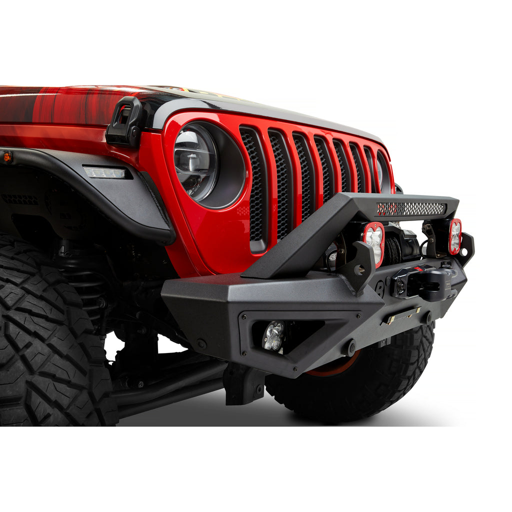 ~(112-Lbs.-60X18x14)~-Bumper---20-21-Gladiator--18-21-Wrangler-Jl-Front-(Modern-Profile-Matte-Black)
