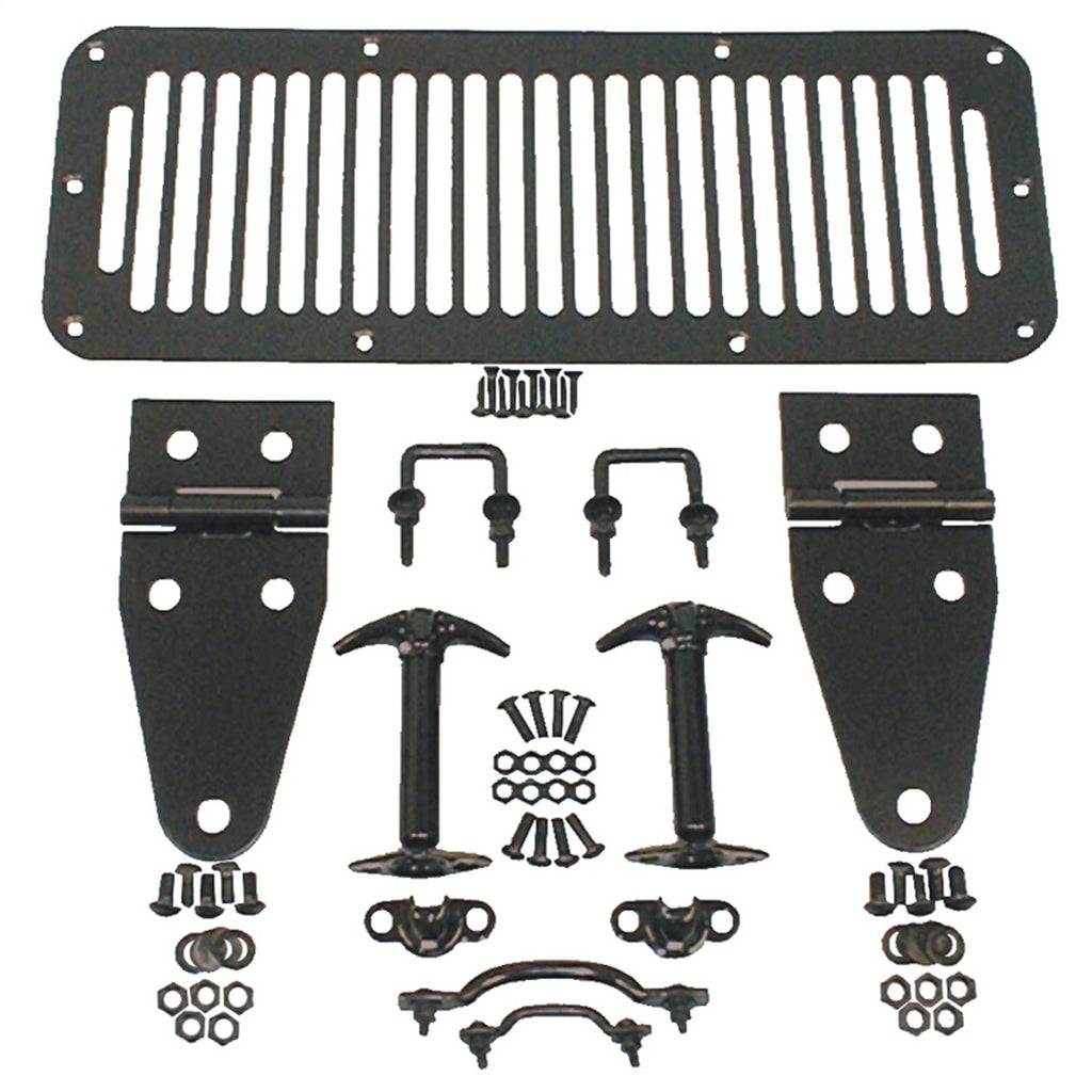 Rugged Ridge 11201.01 Hood Set for Select Jeep CJ5, Jeep CJ7, Jeep Scrambler, Jeep Wrangler