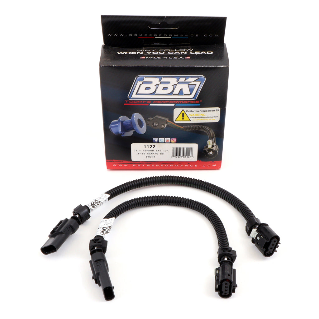 BBK Performance Parts 1122 2016-24 CAMARO 6.2L O2 WIRE HARNESS EXTENSIONS -MANUAL TRANSMISSION (FRONT) for Select Chevrolet Camaro