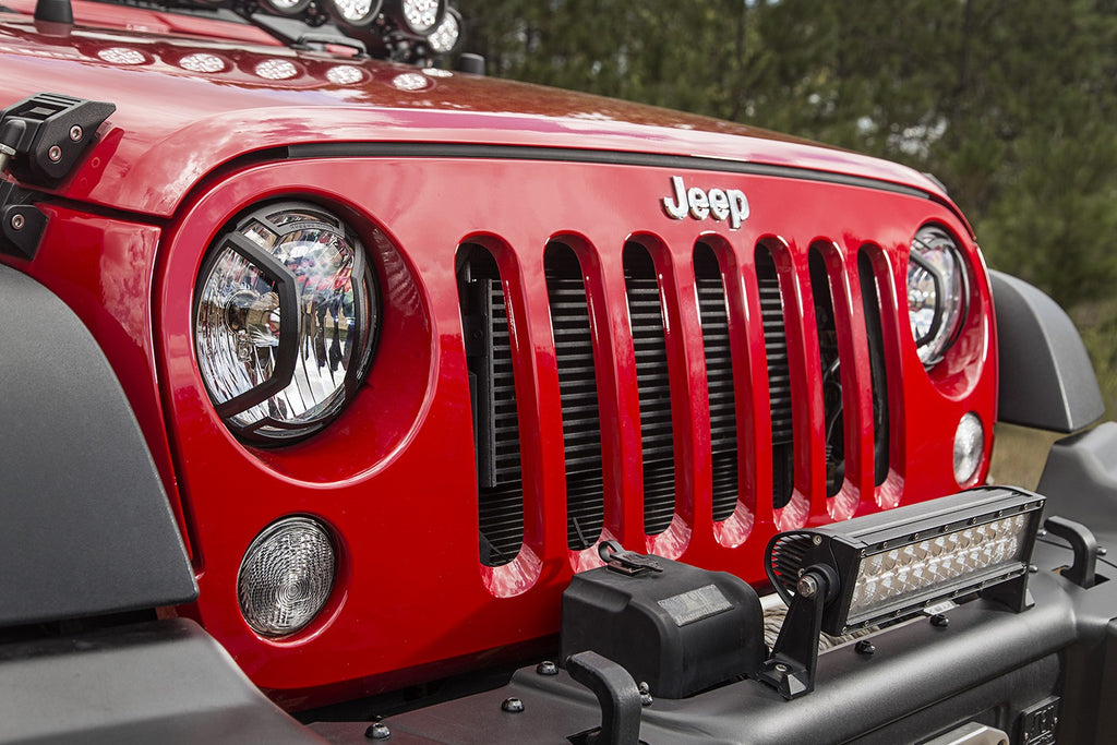 Rugged Ridge 11230.12 Elite Headlight Guards for Select Jeep Wrangler, Jeep Wrangler JK