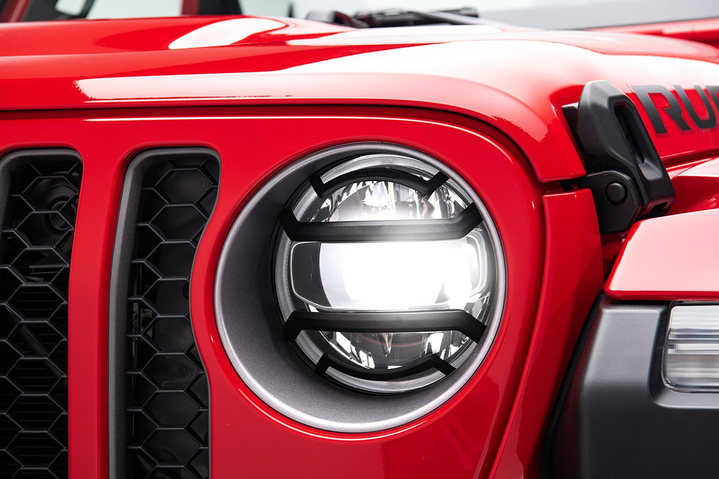 Rugged Ridge 11230.21 Elite Headlight Guards for Select Jeep Gladiator, Jeep Wrangler