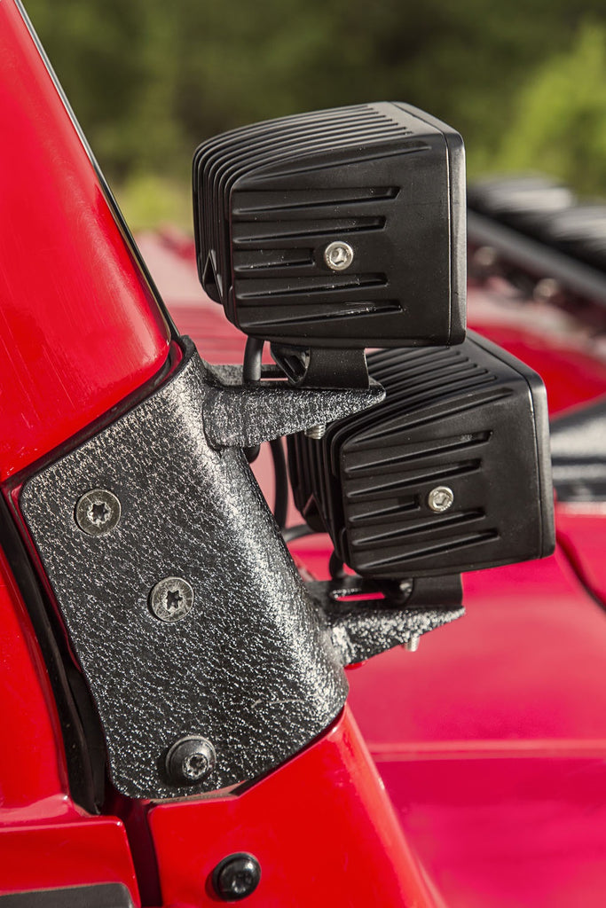 Rugged Ridge 11232.36 A-Pillar Light Mount for Select Jeep TJ, Jeep Wrangler