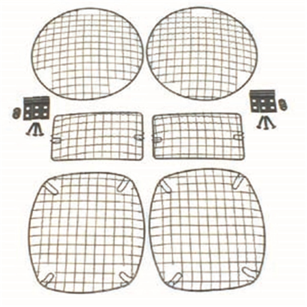 Rugged Ridge 11236.01 Stone Guard Kit Head Light Protectors for Select Jeep TJ, Jeep Wrangler