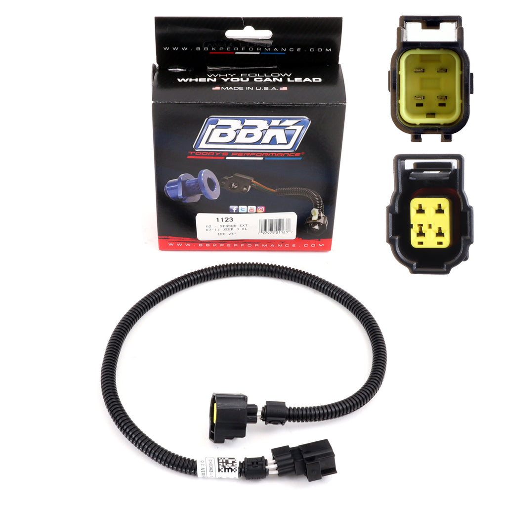 BBK Performance Parts 1123 2007-2011 Jeep Wrangler 3.8L O2 WIRE HARNESS EXTENSION (1pc) 24" for Select Jeep Wrangler