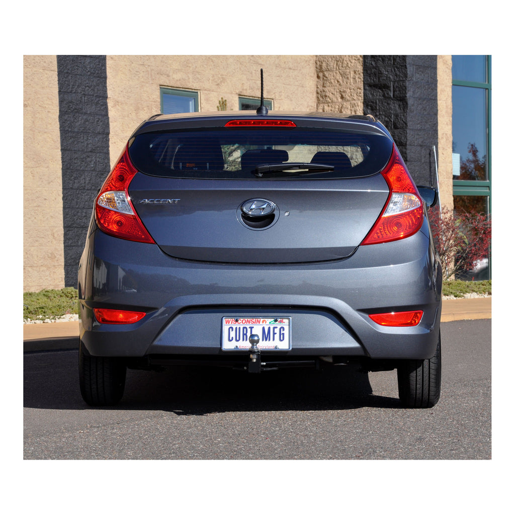 CURT 112503 Class 1 Trailer Hitch, 1-1/4" Ball Mount, Select Hyundai Accent, Kia Rio