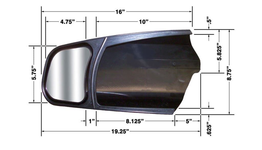 Cipa USA 11300 Custom Towing Mirror Set for Select Toyota Sequoia, Toyota Tundra