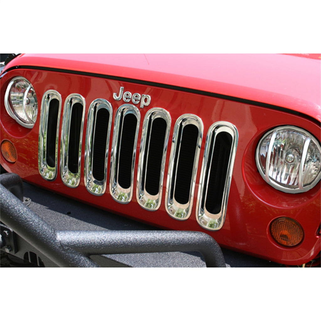 Rugged Ridge 11306.20 Grille Insert Kit for Select Jeep Wrangler, Jeep Wrangler JK