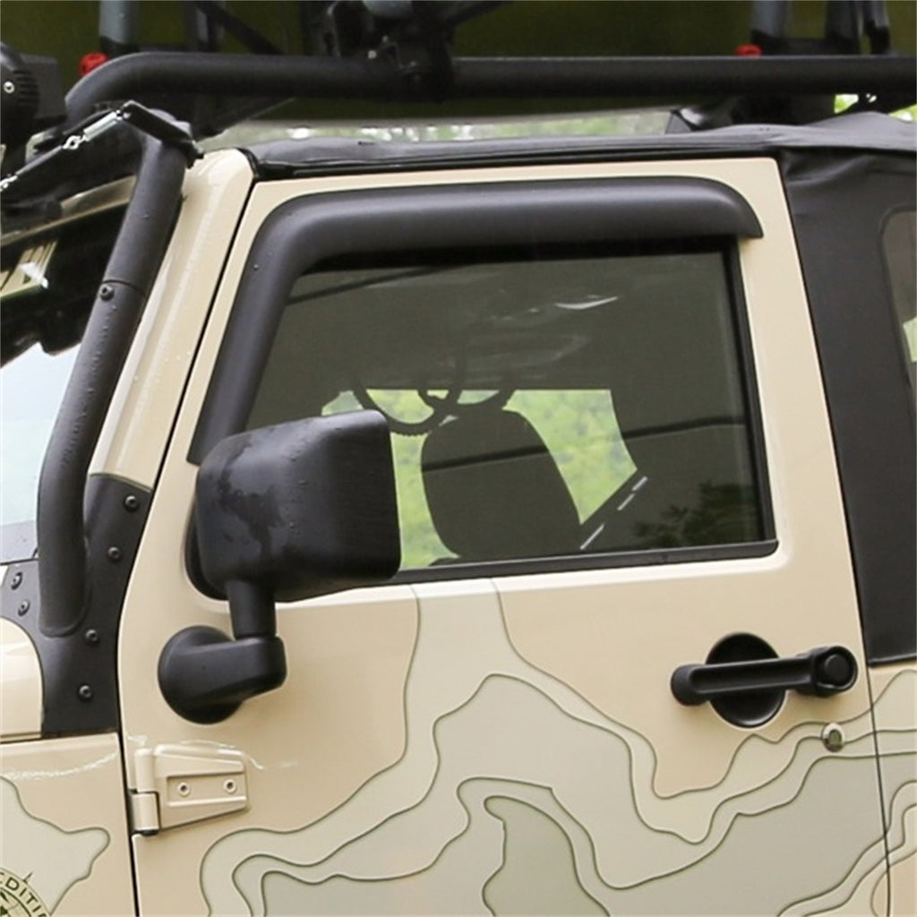 Rugged Ridge 11349.11 Window Visor for Select Jeep Wrangler, Jeep Wrangler JK