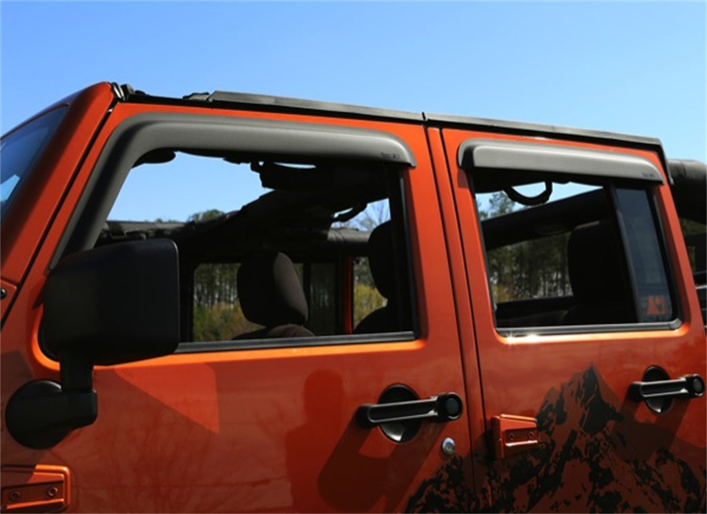 Rugged Ridge 11349.12 Window Visor for Select Jeep Wrangler, Jeep Wrangler JK