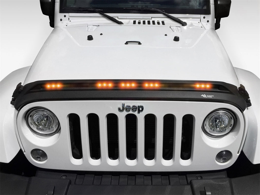 Rugged Ridge 11350.31 Lightshield Hood Guard for Select Jeep Wrangler, Jeep Wrangler JK