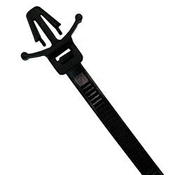 PICO 7156-36 100 PCS 8" 50 lb Winged Push Mount Cable Tie - UV Black