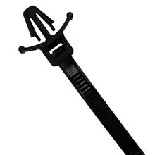 Load image into Gallery viewer, PICO 7156-36 100 PCS 8" 50 lb Winged Push Mount Cable Tie - UV Black