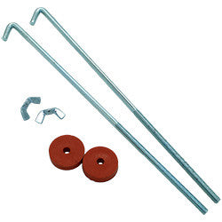 PICO 872-PR 2 PCS 10" x 1/4" L Style Battery Hold Down Bolt with washers & nuts