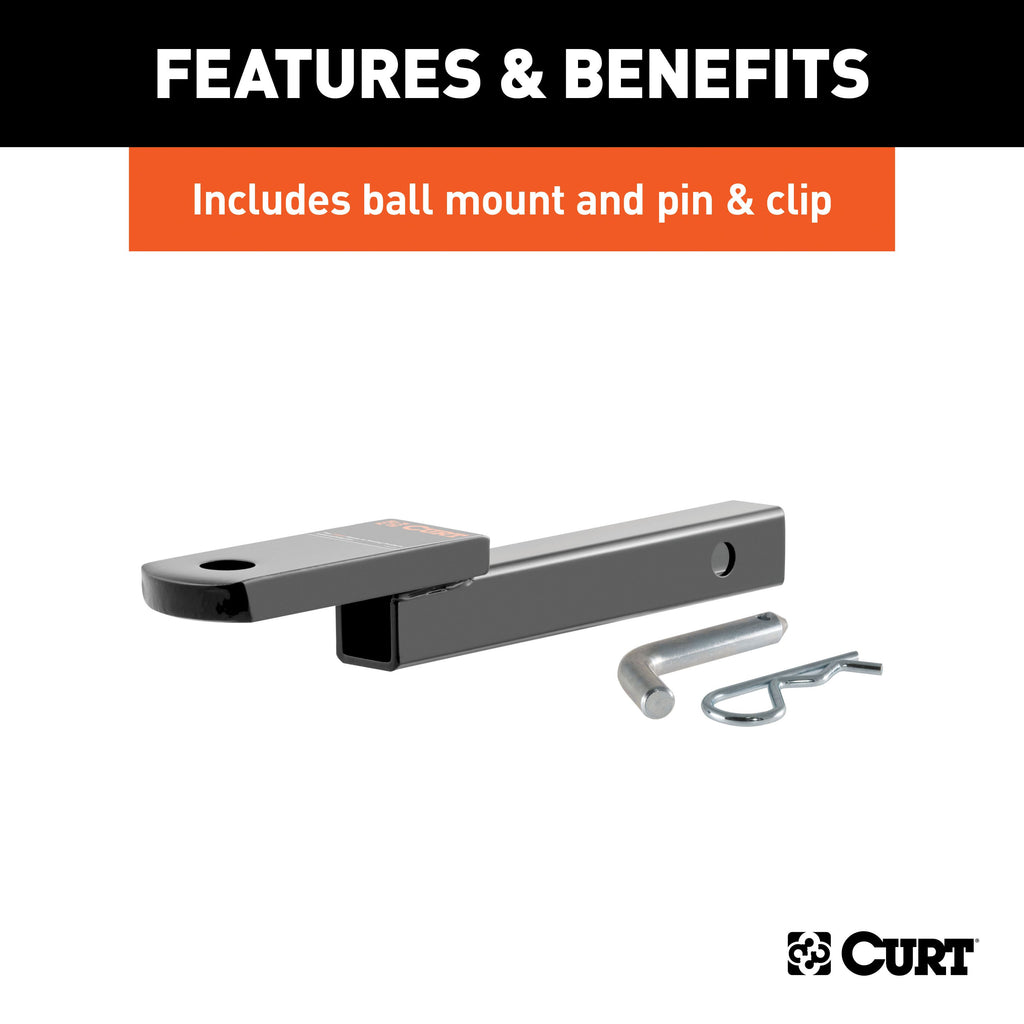 CURT 113873 Class 1 Trailer Hitch, 1-1/4" Ball Mount, Select Mini Cooper
