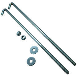 PICO 875-PR 2 PCS 12" x 5/16" J Style Battery Hold Down Bolt with washers & nuts
