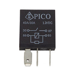 PICO 913-11 12V DC 40/30A SPST Micro Relay With Resistor