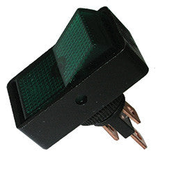 PICO 9412-3-11 16A 12V On-Off Rectangular Illuminated Rocker Switch - Green