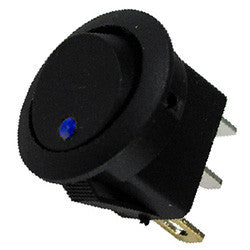 PICO 9415-1-11 10A 12V On-Off Round Rocker with LED Switch - Blue