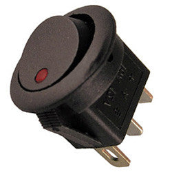 PICO 9415-5-11 10A 12V On-Off Round Rocker with LED Switch - Red