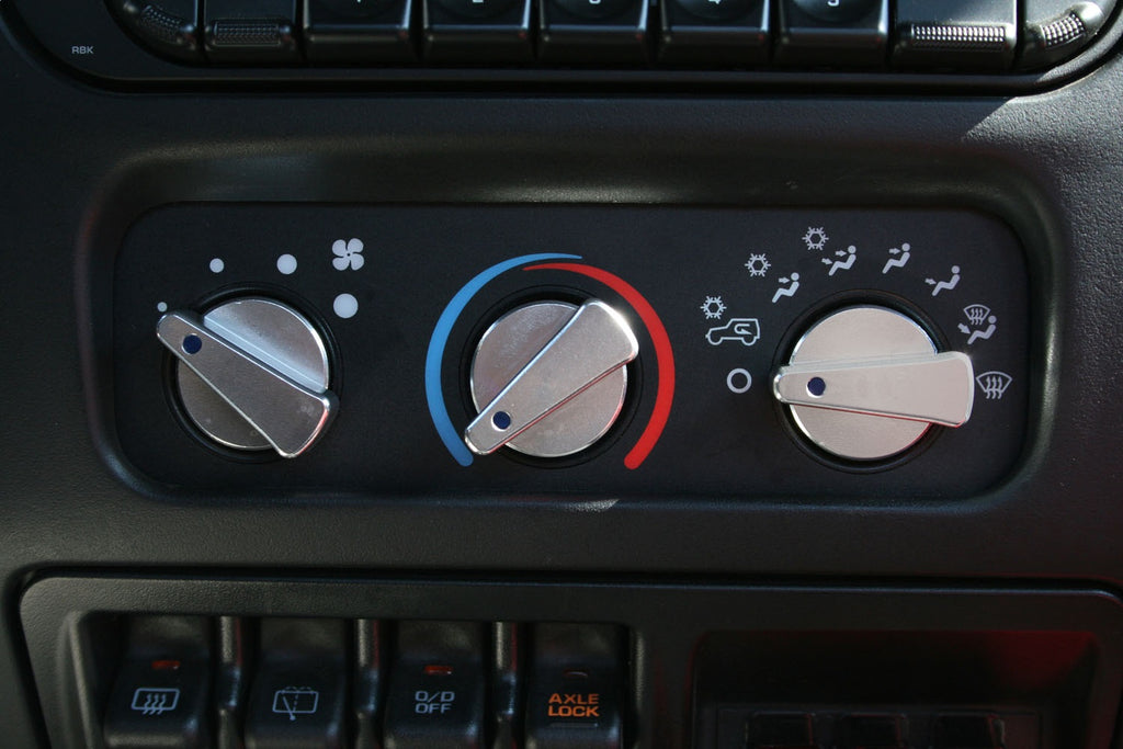 Rugged Ridge 11420.03 Billet Climate Control Knob for Select Jeep TJ, Jeep Wrangler