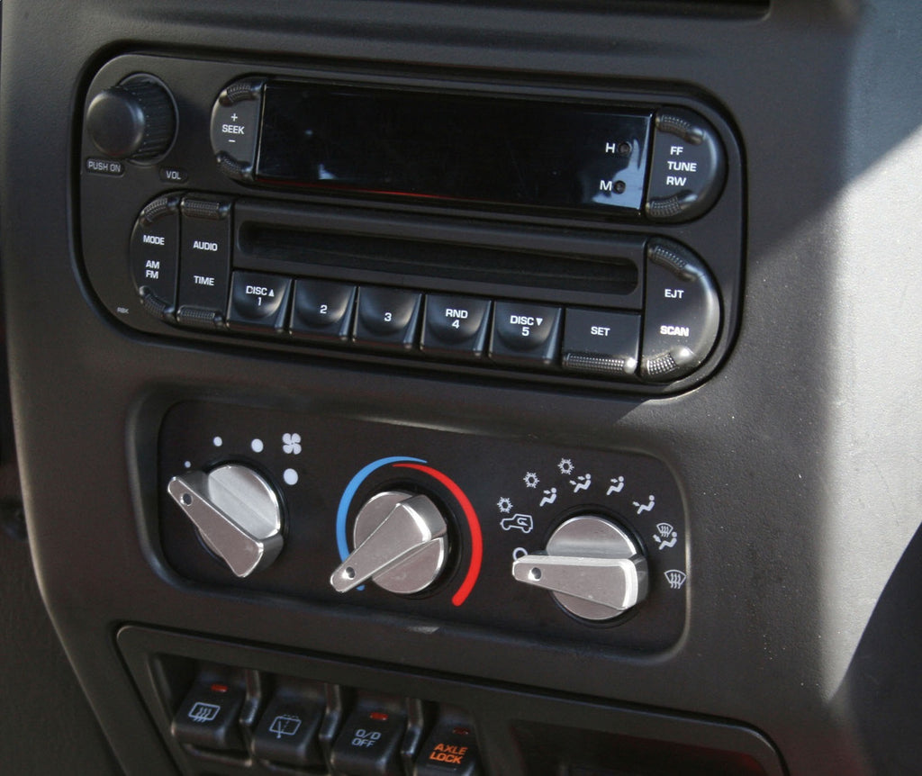 Rugged Ridge 11420.03 Billet Climate Control Knob for Select Jeep TJ, Jeep Wrangler