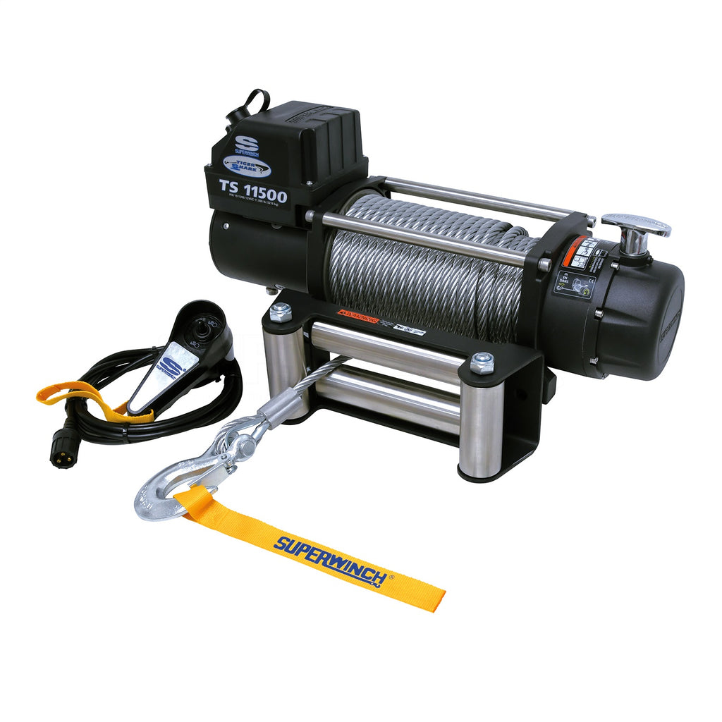11500-Lbs-12V-Dc-38In-X-84Ft-Steel-Rope-Tiger-Shark-11500-Winch