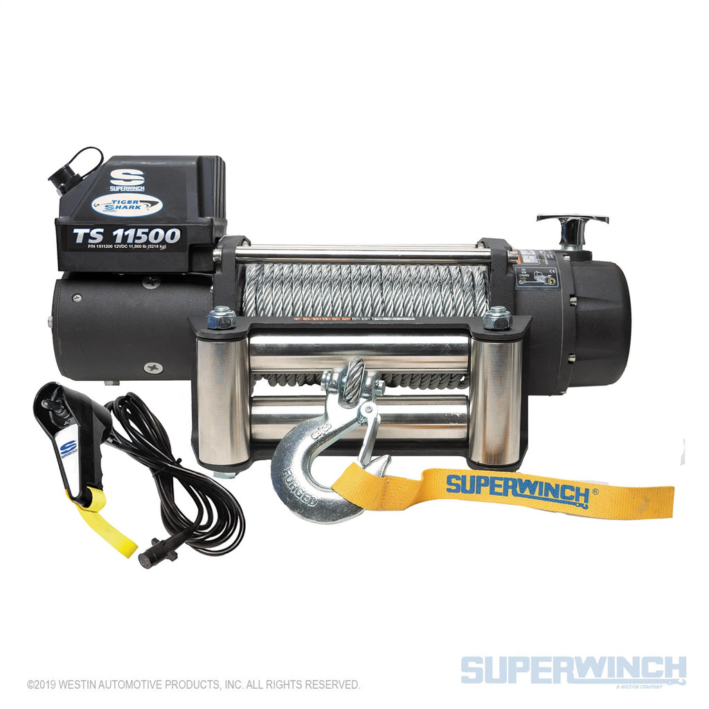 11500-Lbs-12V-Dc-38In-X-84Ft-Steel-Rope-Tiger-Shark-11500-Winch