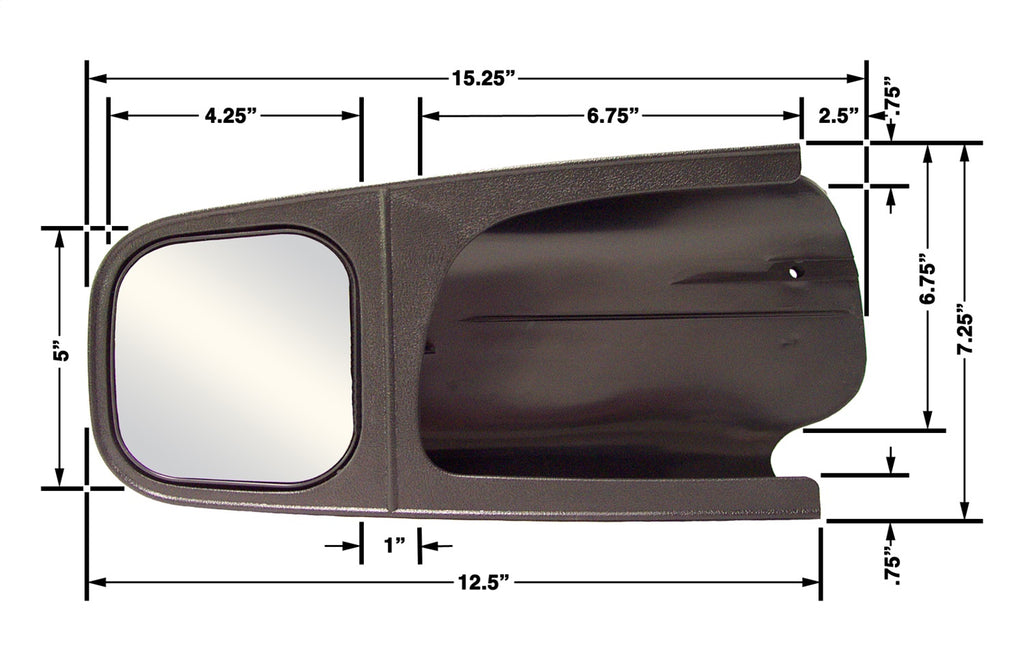 Cipa USA 11501 Custom Towing Mirror for Select Ford Aerostar, Ford Bronco, Ford Explorer, Ford F-150, Ford F-250, Ford F-350, Mazda Navajo