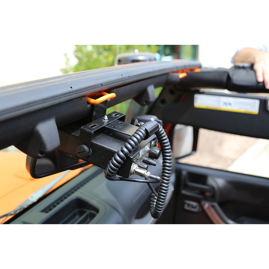 Rugged Ridge 11503.95 CB Radio Mount Bracket for Select Jeep Wrangler, Jeep Wrangler JK