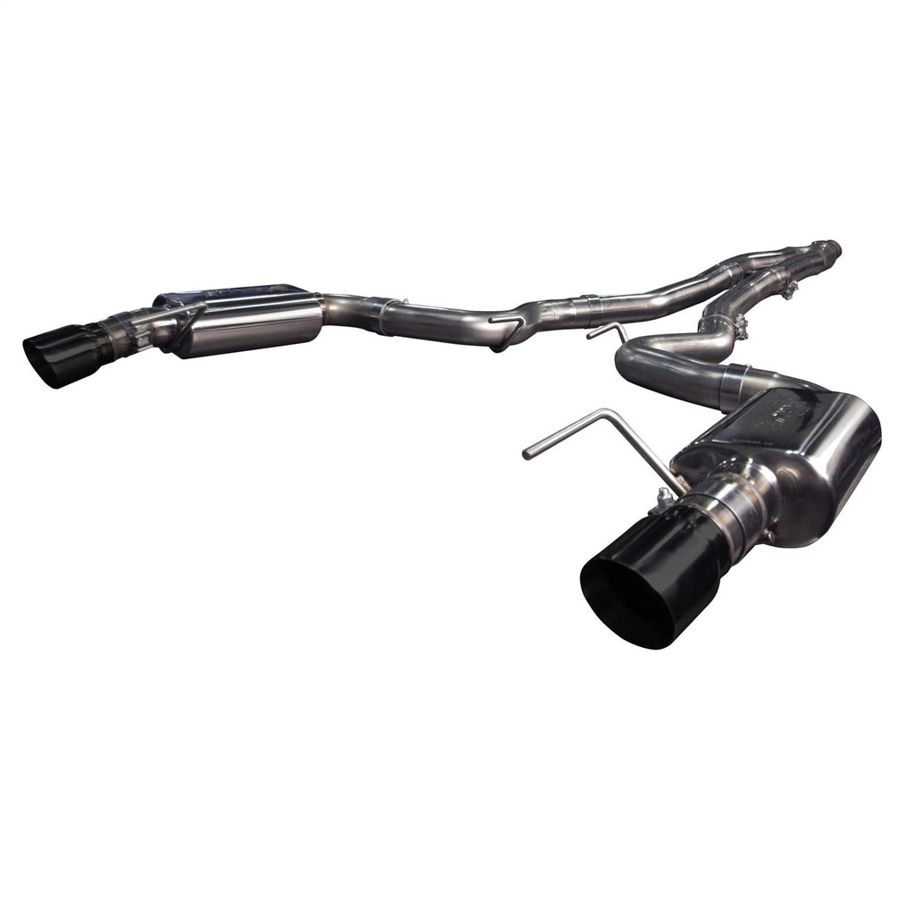 Kooks Custom Headers 11534110 3in. x 2-1/2in. SS Connection-Back Exhaust w/Black Tips. 2015-2023 Mustang EcoBo for Select Ford Mustang