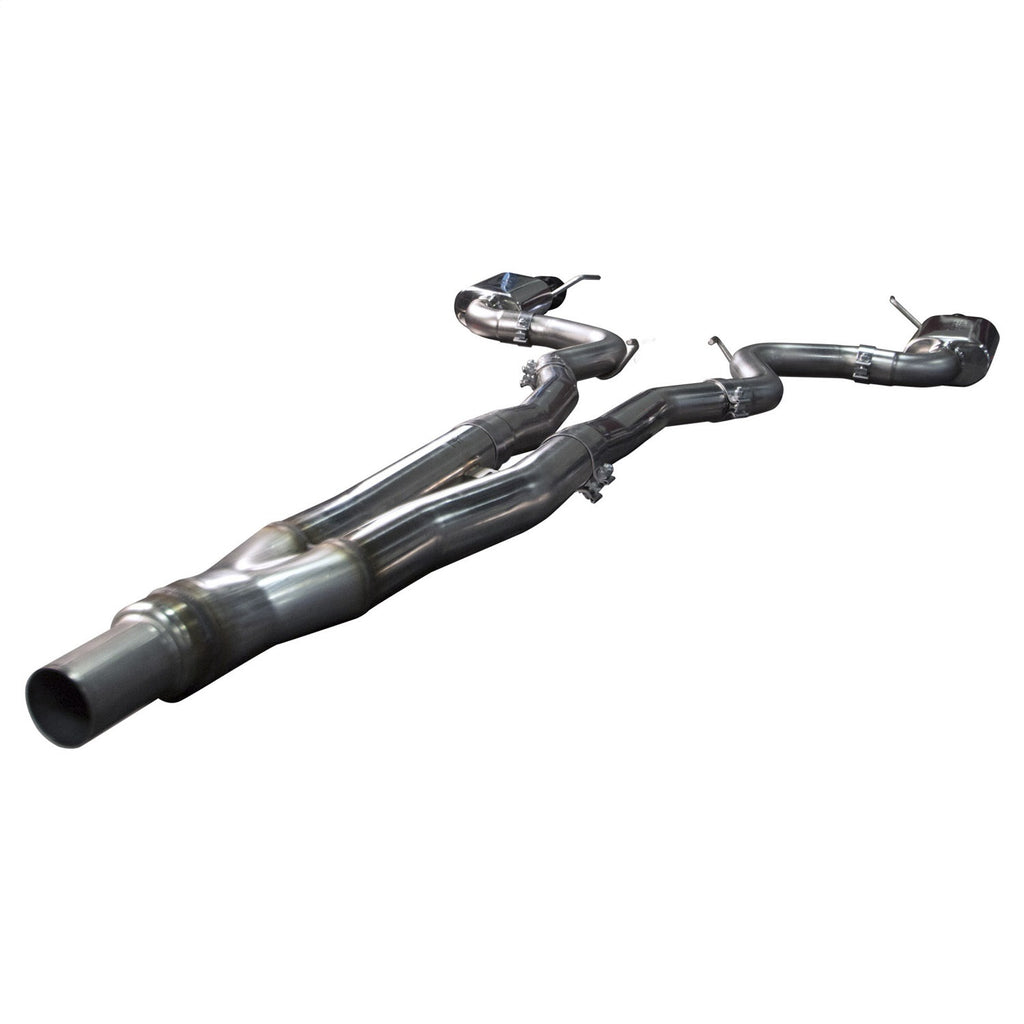 Kooks Custom Headers 11534110 3in. x 2-1/2in. SS Connection-Back Exhaust w/Black Tips. 2015-2023 Mustang EcoBo for Select Ford Mustang