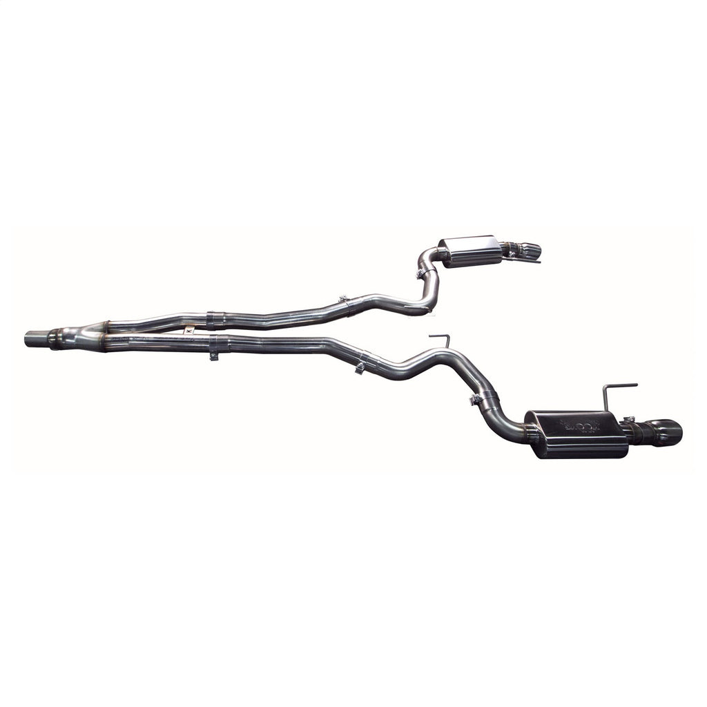 Kooks Custom Headers 11534200 2-1/4in. x 2-1/2in. SS Cat-Back Exhaust w/SS Tips. 2015-2023 Mustang EcoBoost. for Select Ford Mustang