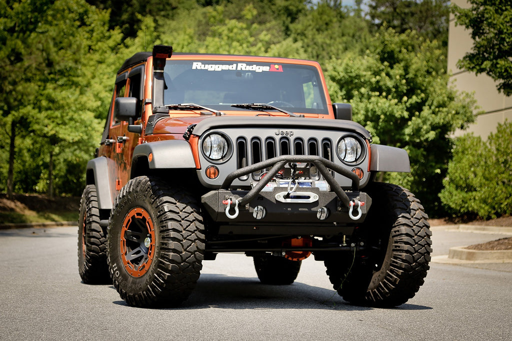 Rugged Ridge 11540.25 Double X Striker Winch Guard for Select Jeep CJ5, Jeep CJ7, Jeep Scrambler, Jeep TJ, Jeep Wrangler, Jeep Wrangler JK