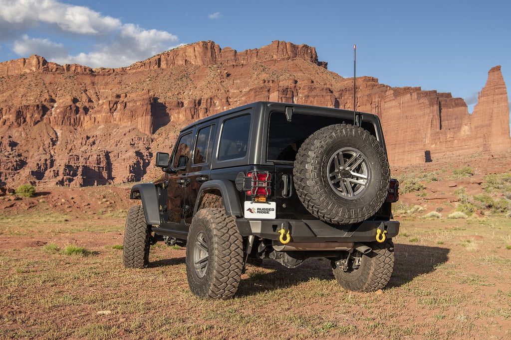 Rugged Ridge 11540.36 Heavy Duty Rear Bumper for Select Jeep Wrangler