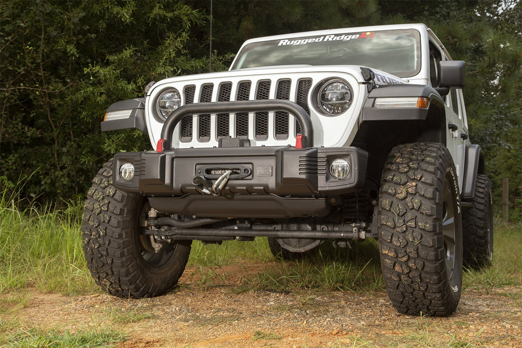 Rugged Ridge 11544.22 Spartan Front Bumper Overrider for Select Jeep Gladiator, Jeep Wrangler