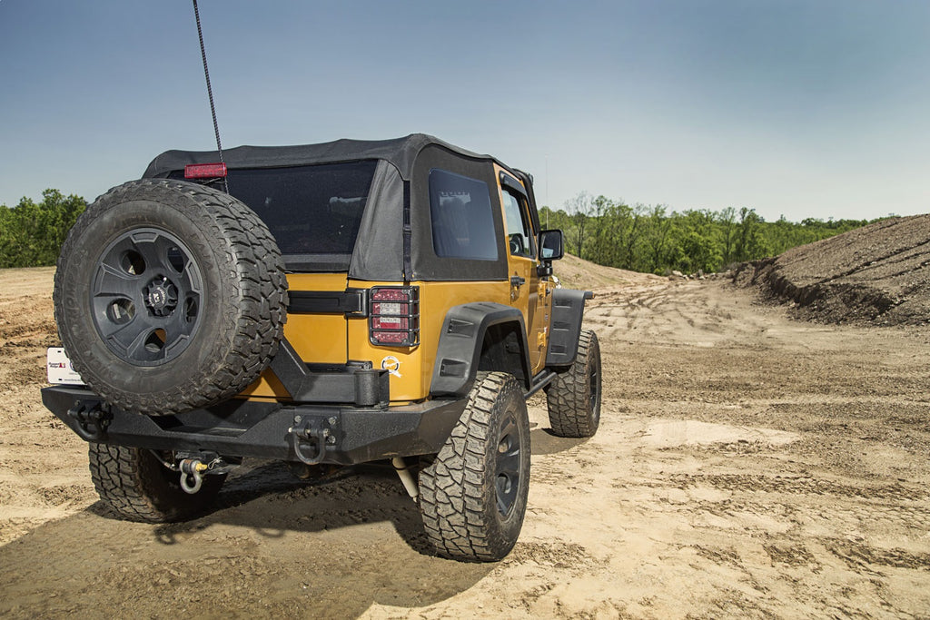 Rugged Ridge 11546.20 Xtreme Heavy Duty Rear Bumper for Select Jeep Wrangler, Jeep Wrangler JK
