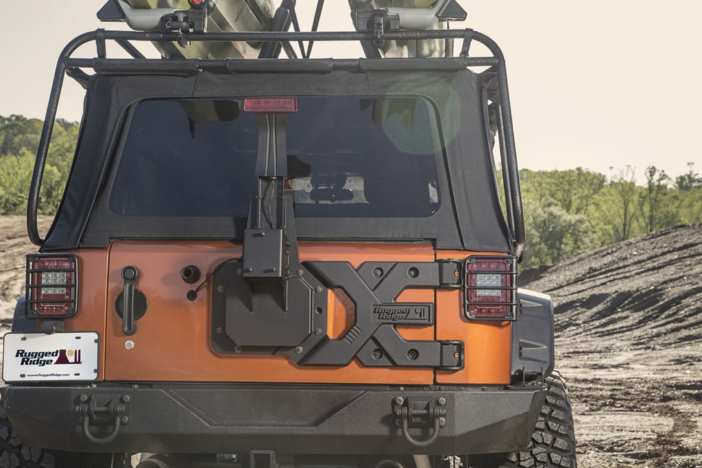 Rugged Ridge 11546.50 Spartacus HD Tire Carrier Kit for Select Jeep Wrangler, Jeep Wrangler JK